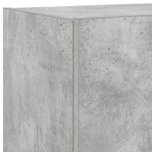TV-Wandschränke mit LED, 2er-Set, Betongrau