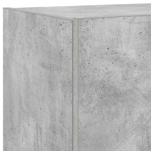 TV-Wandschränke mit LED, 2er-Set, Betongrau
