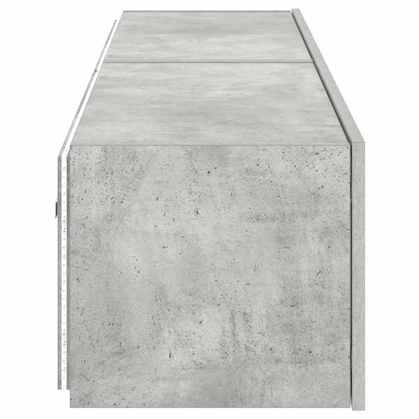 TV-Wandschränke mit LED, 2er-Set, Betongrau