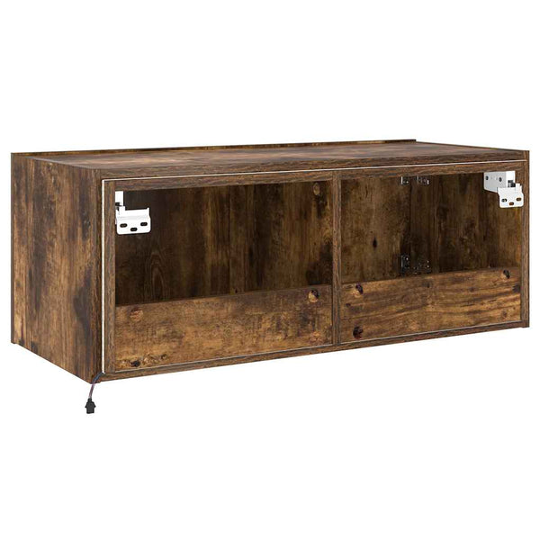 TV-Wandschrank Räuchereiche mit LED 80cm