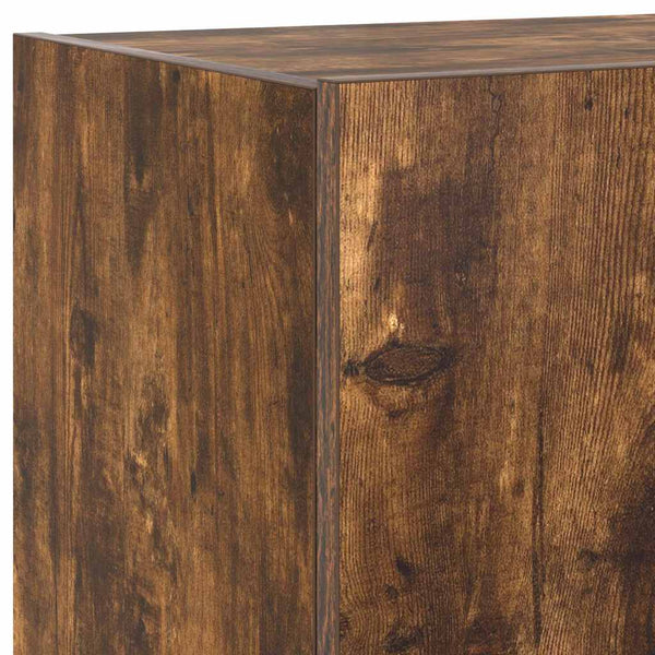 TV-Wandschränke mit LED Räuchereiche 80x35x31cm, 2er-Set