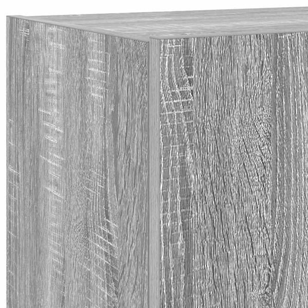 TV-Wandschränke mit LED Grau Sonoma 2er-Set