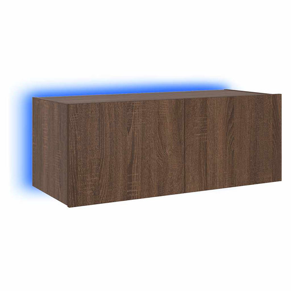 TV-Wandschrank mit LED Eichen-Optik