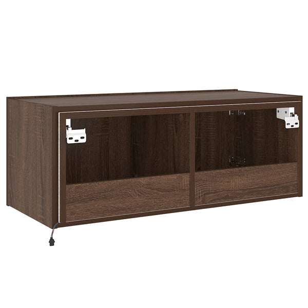 TV-Wandschrank mit LED Eichen-Optik