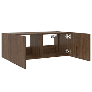 TV-Wandschrank mit LED Eichen-Optik