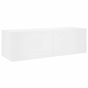 TV-Wandschrank mit LED Weiß 100cm