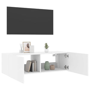 TV-Wandschrank mit LED Weiß 100cm
