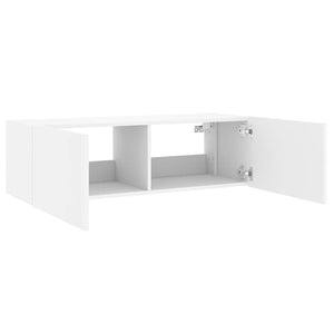 TV-Wandschrank mit LED Weiß 100cm
