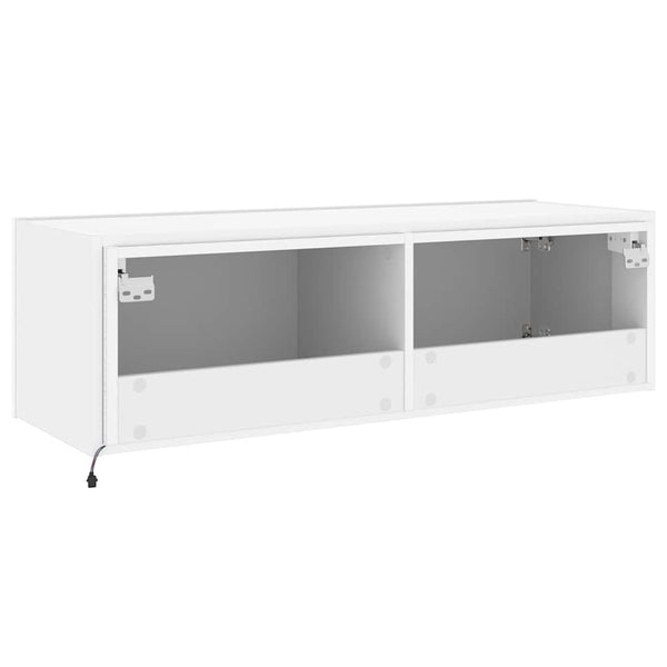 TV-Wandschrank mit LED Weiß 100cm