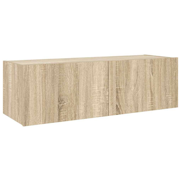 TV-Wandschrank mit LED Sonoma-Eiche 100 cm