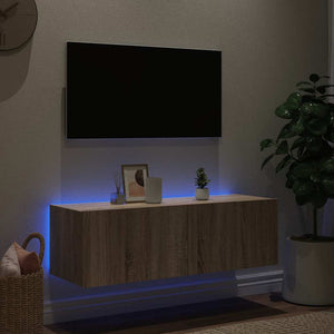 TV-Wandschrank mit LED Sonoma-Eiche 100 cm