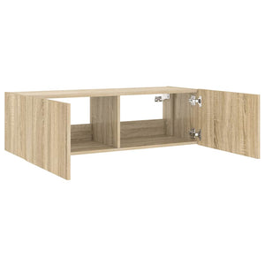 TV-Wandschrank mit LED Sonoma-Eiche 100 cm