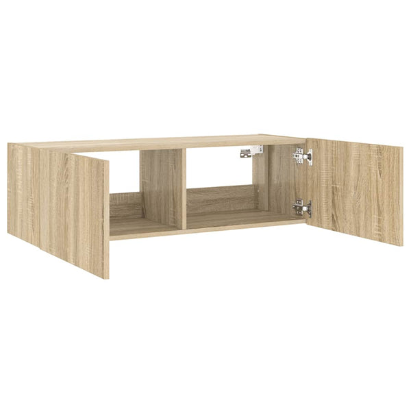 TV-Wandschrank mit LED Sonoma-Eiche 100 cm