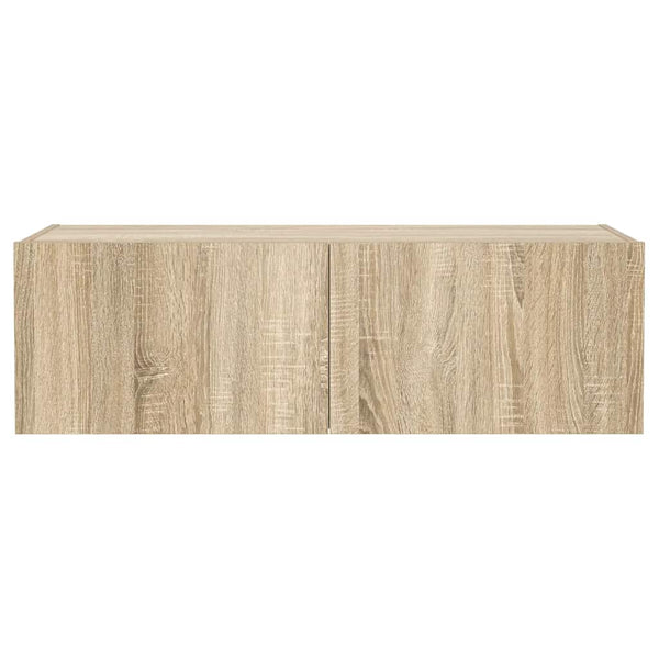 TV-Wandschrank mit LED Sonoma-Eiche 100 cm