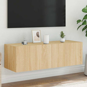 TV-Wandschrank mit LED Sonoma-Eiche 100 cm