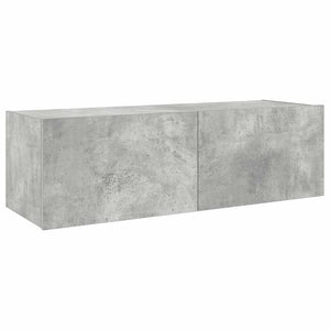 TV-Wandschrank mit LED Betongrau 100 cm