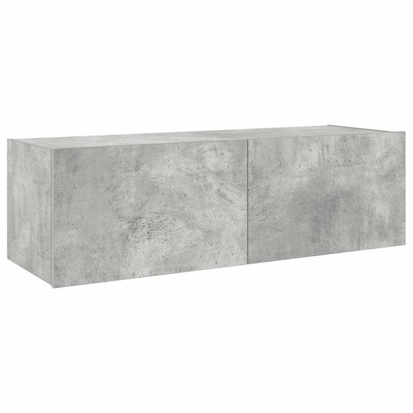 TV-Wandschrank mit LED Betongrau 100 cm