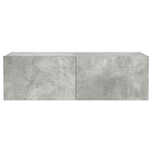 TV-Wandschrank mit LED Betongrau 100 cm