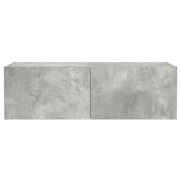 TV-Wandschrank mit LED Betongrau 100 cm