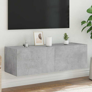 TV-Wandschrank mit LED Betongrau 100 cm