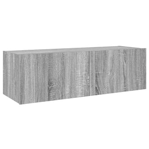 TV-Wandschrank mit LED Grau Sonoma 100 cm