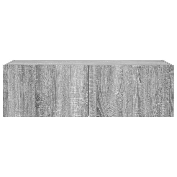 TV-Wandschrank mit LED Grau Sonoma 100 cm