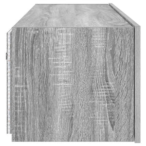TV-Wandschrank mit LED Grau Sonoma 100 cm