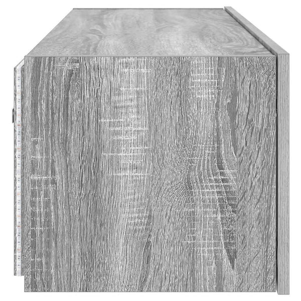 TV-Wandschrank mit LED Grau Sonoma 100 cm