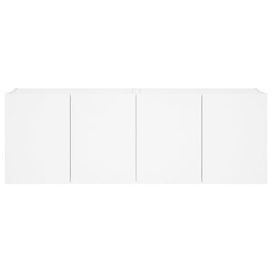 TV-Wandschränke mit LED, 2er Set, Weiß