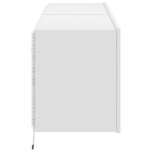 TV-Wandschränke mit LED, 2er Set, Weiß