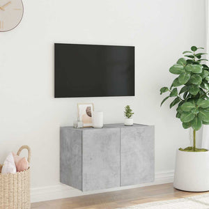 TV-Wandschrank mit LED Betongrau 60 cm