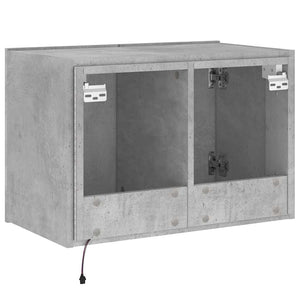 TV-Wandschrank mit LED Betongrau 60 cm