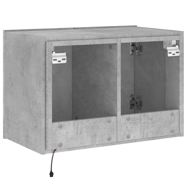 TV-Wandschrank mit LED Betongrau 60 cm
