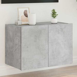 TV-Wandschrank mit LED Betongrau 60 cm