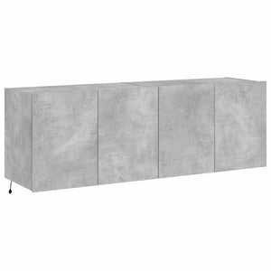 TV-Wandschränke mit LED, 2er-Set, Betongrau