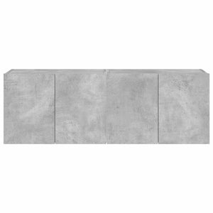 TV-Wandschränke mit LED, 2er-Set, Betongrau