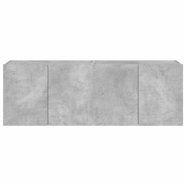 TV-Wandschränke mit LED, 2er-Set, Betongrau