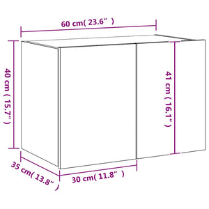 TV-Wandschrank Räuchereiche mit LED