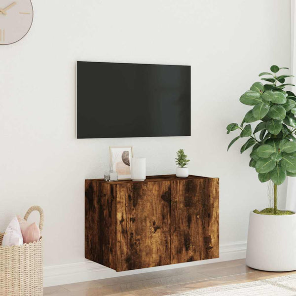 TV-Wandschrank Räuchereiche mit LED
