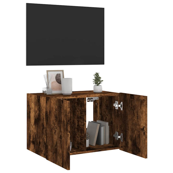 TV-Wandschrank Räuchereiche mit LED