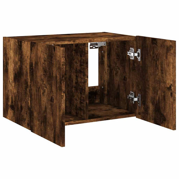 TV-Wandschrank Räuchereiche mit LED