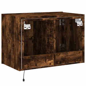 TV-Wandschrank Räuchereiche mit LED