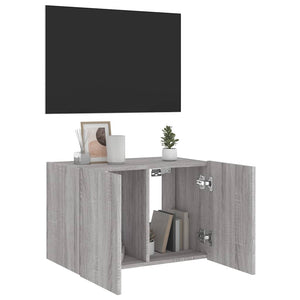 TV-Wandschrank mit LED Grau Sonoma 60 cm