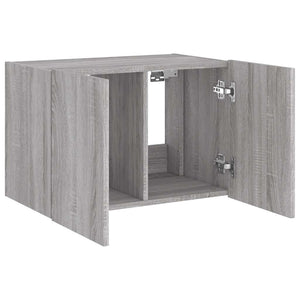 TV-Wandschrank mit LED Grau Sonoma 60 cm