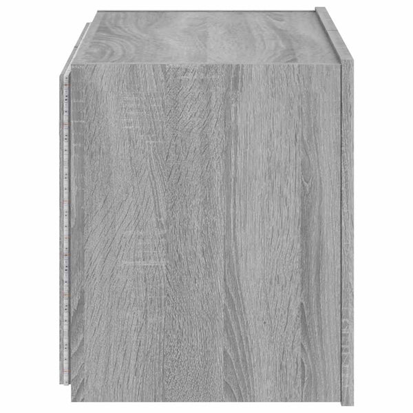 TV-Wandschrank mit LED Grau Sonoma 60 cm