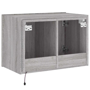 TV-Wandschrank mit LED Grau Sonoma 60 cm