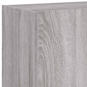TV-Wandschränke mit LED, 2er Set, Grau Sonoma
