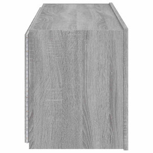 TV-Wandschränke mit LED, 2er Set, Grau Sonoma