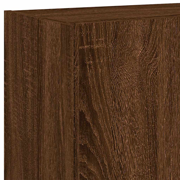 TV-Wandschrank mit LED Braun Eiche 60x35x41 cm