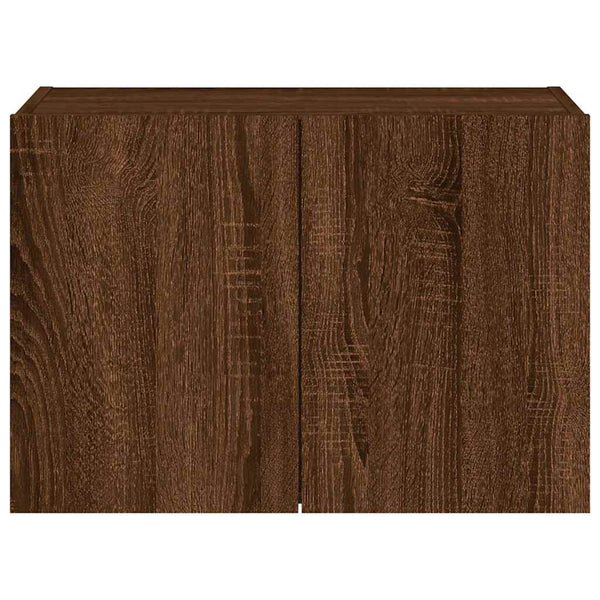TV-Wandschrank mit LED Braun Eiche 60x35x41 cm